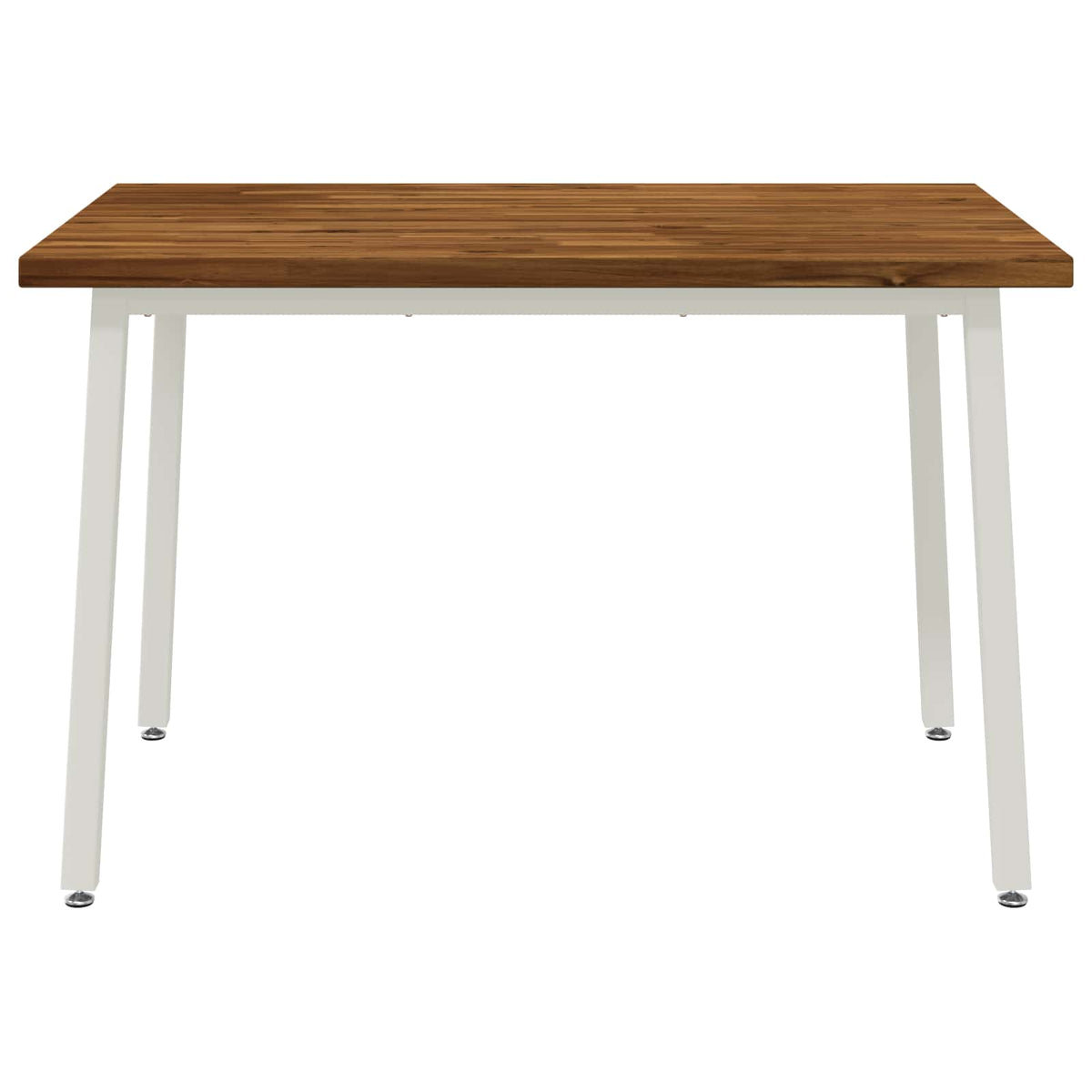 120 x 80 x 75 cm Massivt Akacietræ Natur og hvid Rektangulær