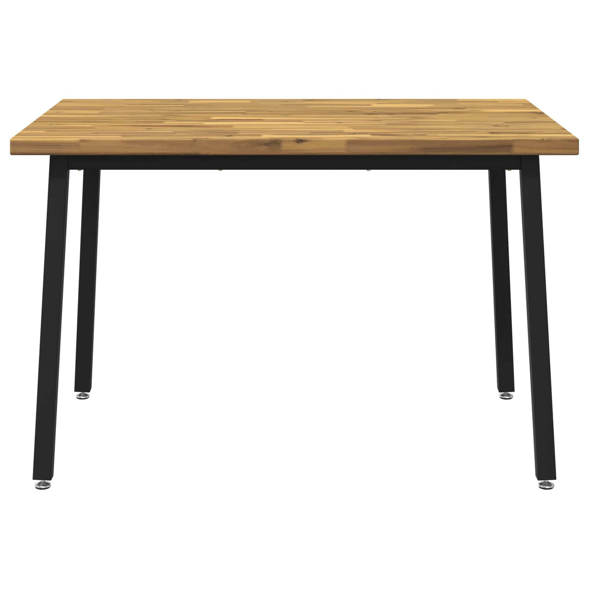 120 x 80 x 75 cm Massivt Akacietræ Hvid og sort Rektangulær