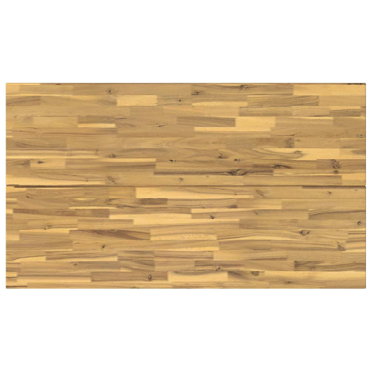 140 x 80 x 75 cm Massivt Akacietræ Hvid og sort Rektangulær