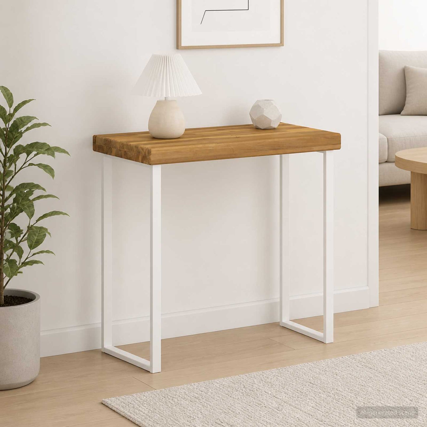 Rektangulært Bordplade 90 x 50 x 3,5 cm Rektangulær Hvid
