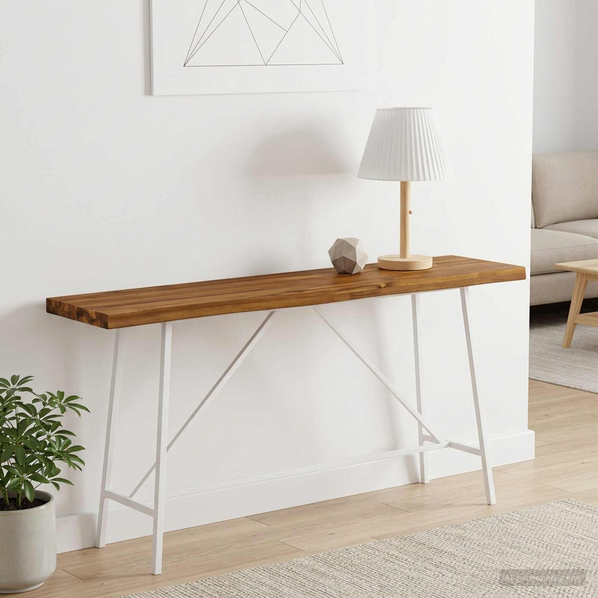 Rektangulært Bordplade 130 x 30 x 3 cm Rektangulær