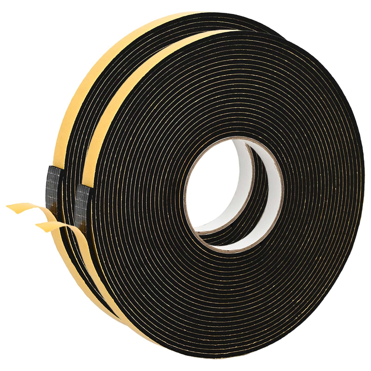 Selvklæbende skum tape 2 stk. Sort 10 mm x 10 m CR Skum