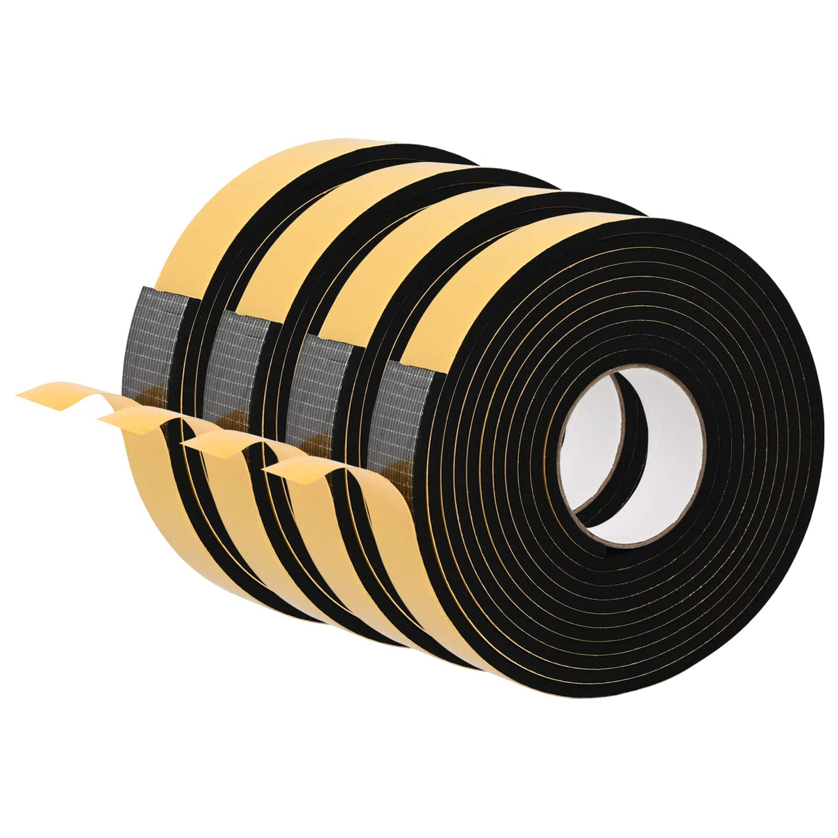 Selvklæbende skum tape 4 stk. Sort 30 mm x 5 m CR Skum
