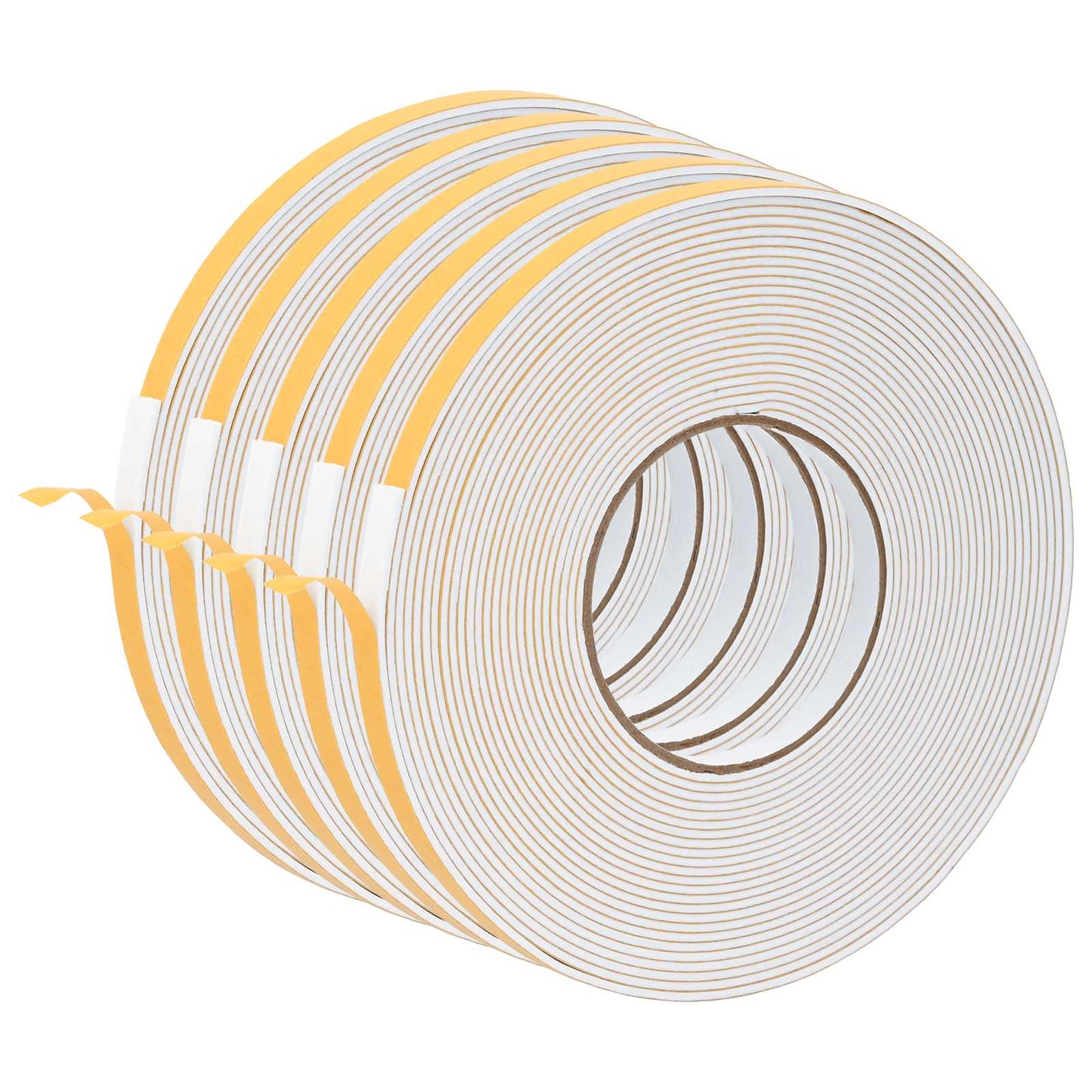 Selvklæbende skum tape 5 stk. Hvid 10 mm x 10 m CR Skum
