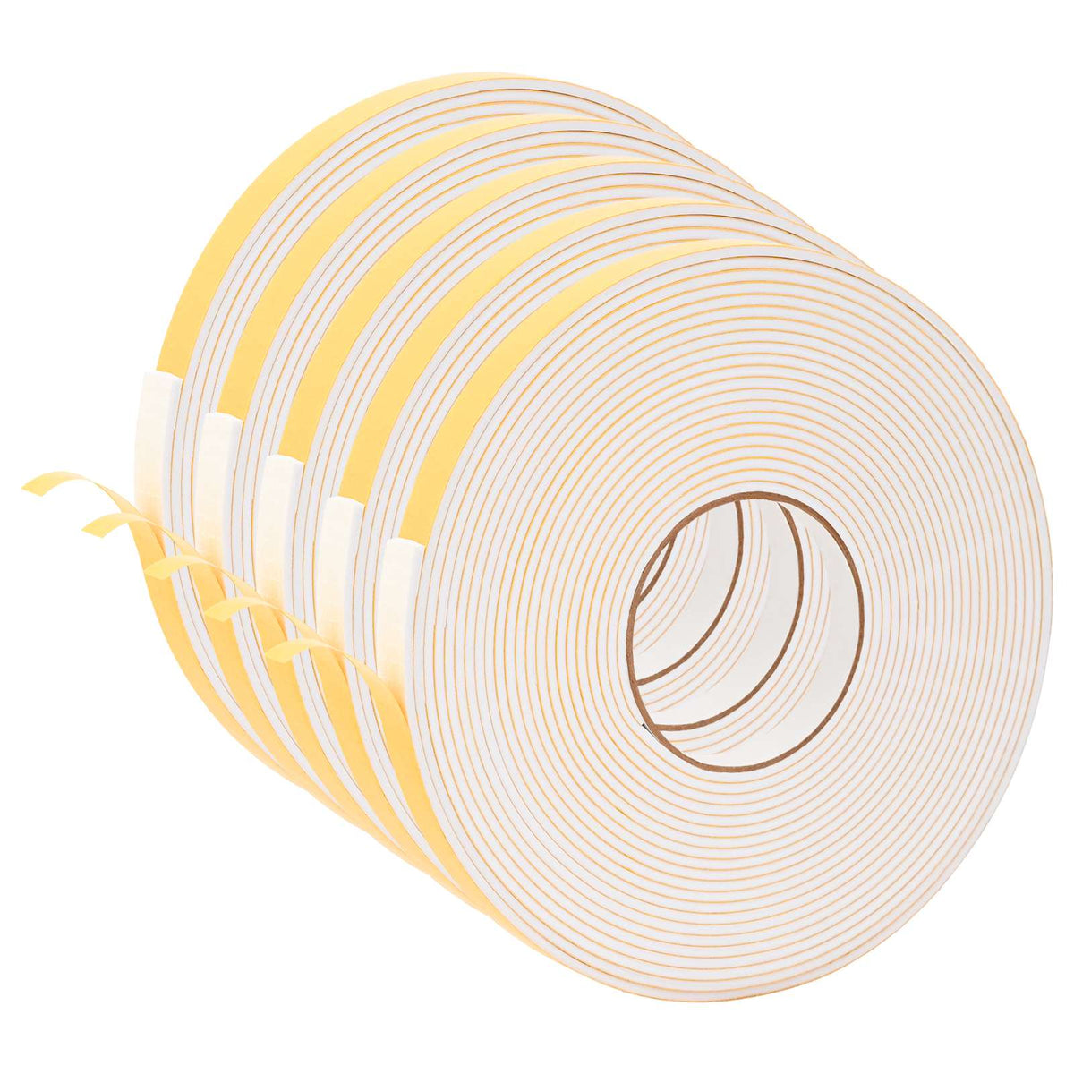 Selvklæbende skum tape 5 stk. Hvid 15mm x 10m CR Skum
