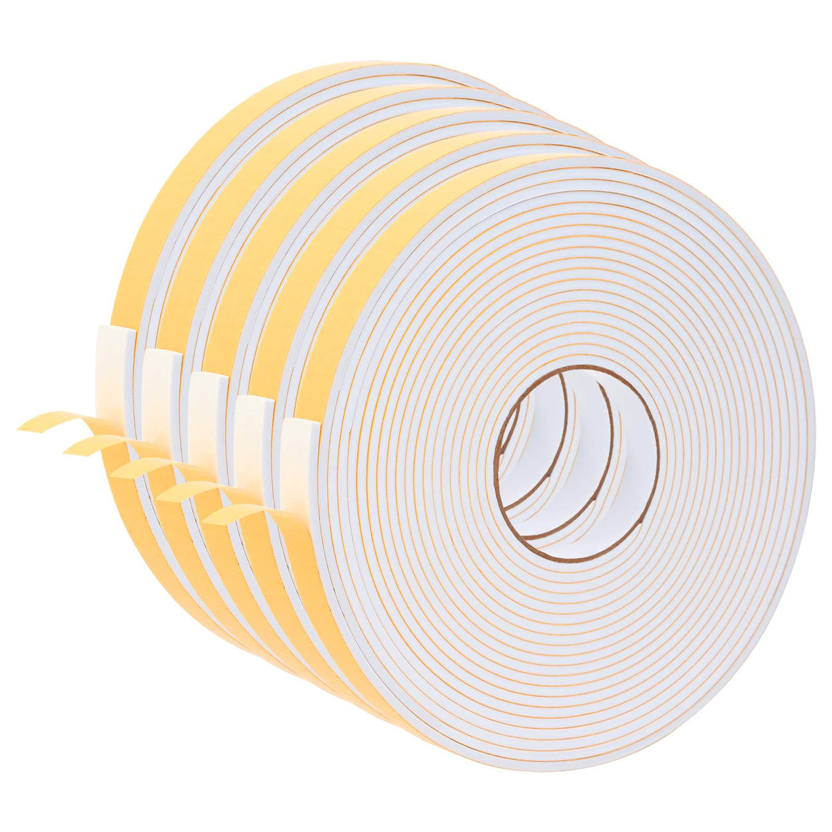 Selvklæbende skum tape 5 stk. Hvid 20mm x 10m CR Skum