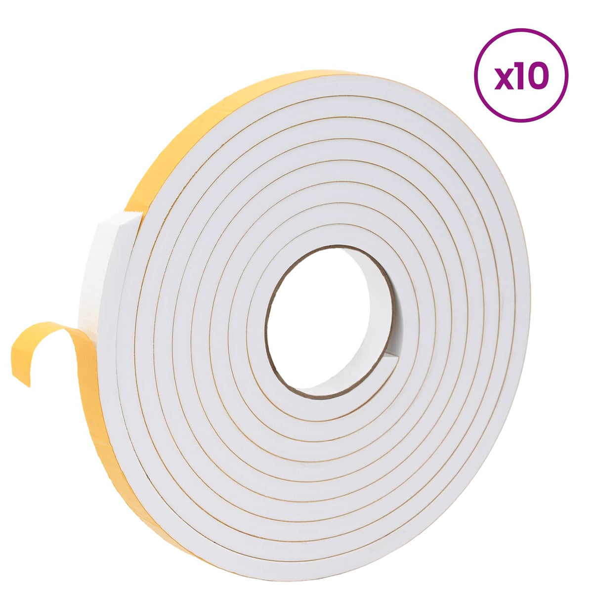 Selvklæbende skum tape 10 stk. Hvid 20mm x 5m CR Skum
