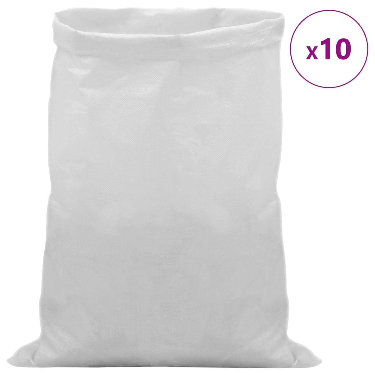 Vevde sække 10 stk. Hvid 30 x 45 cm PP