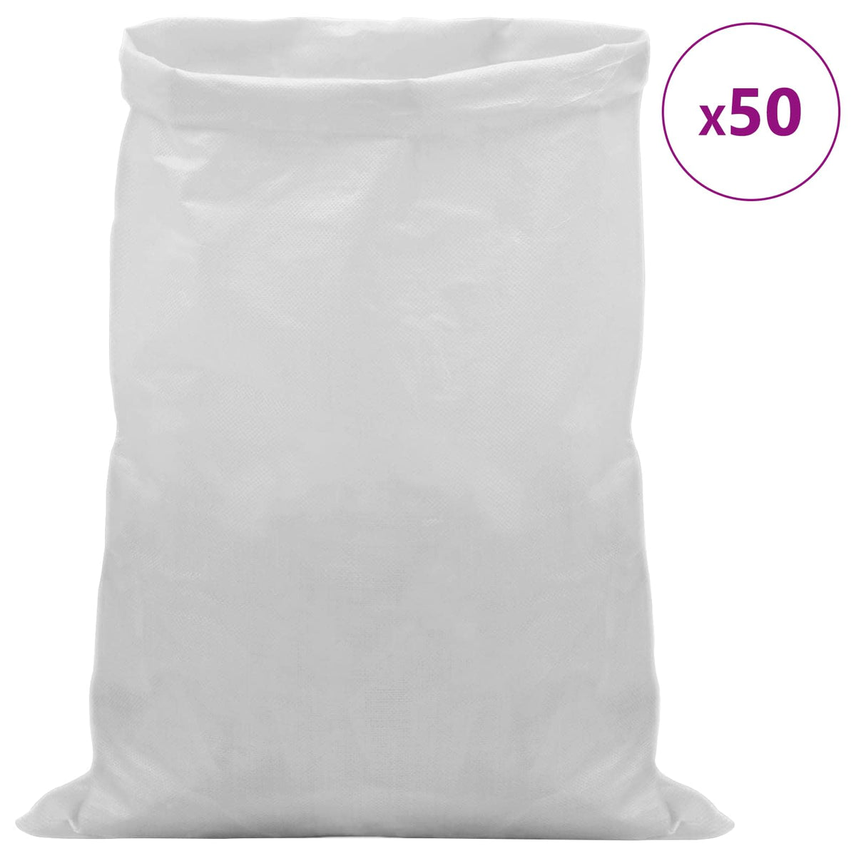 Vevde sække 50 stk. Hvid 60 x 100 cm PP