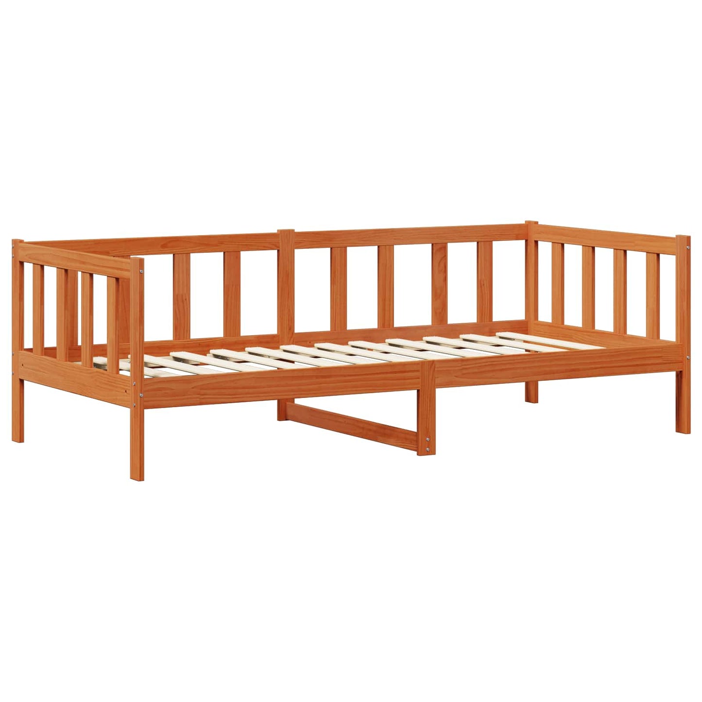 Dag seng med madras Voks brun og hvid 90 x 200 cm