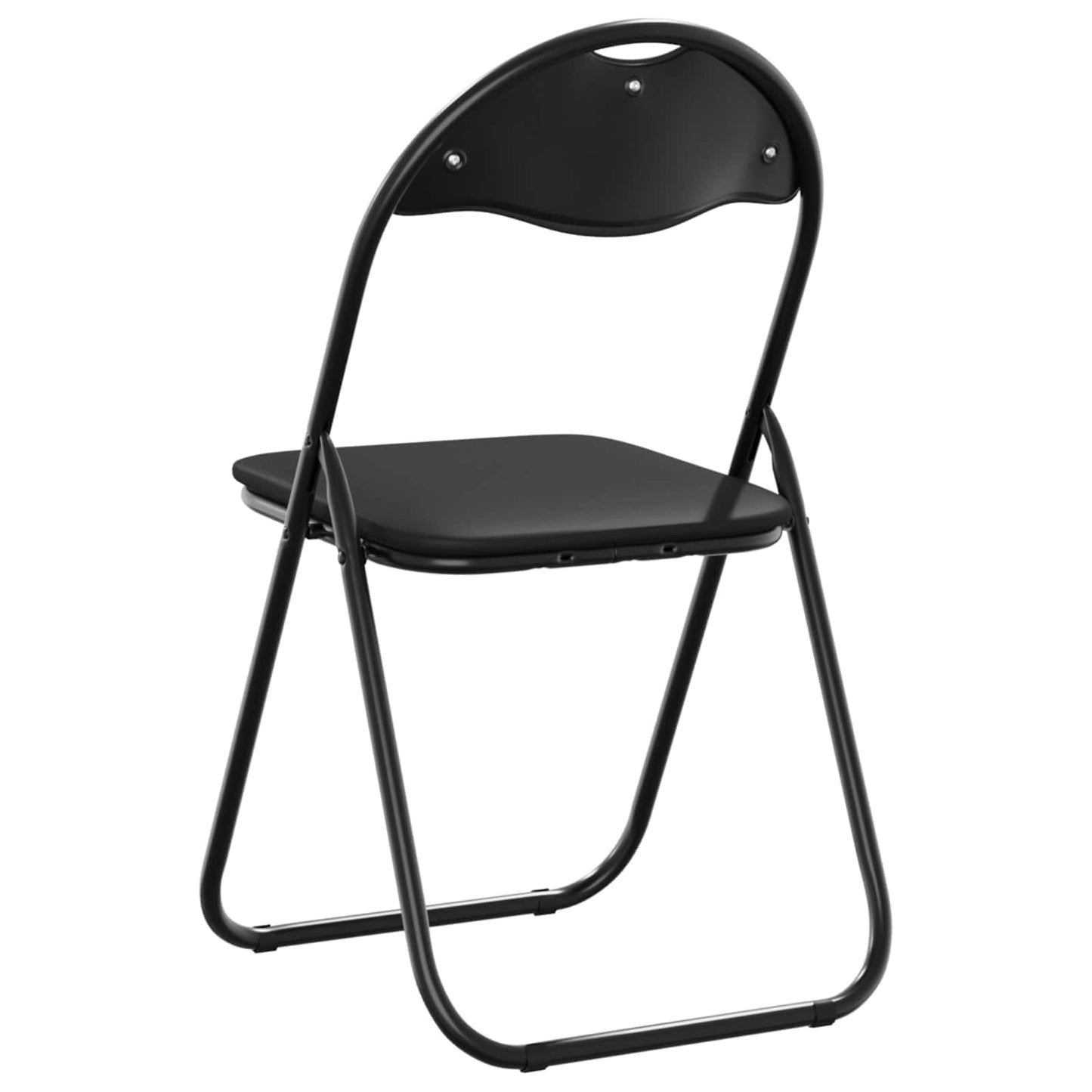 Sammenklappelig stol 2 stk. Faux læder Sort 48 x 43,5 x 81 cm