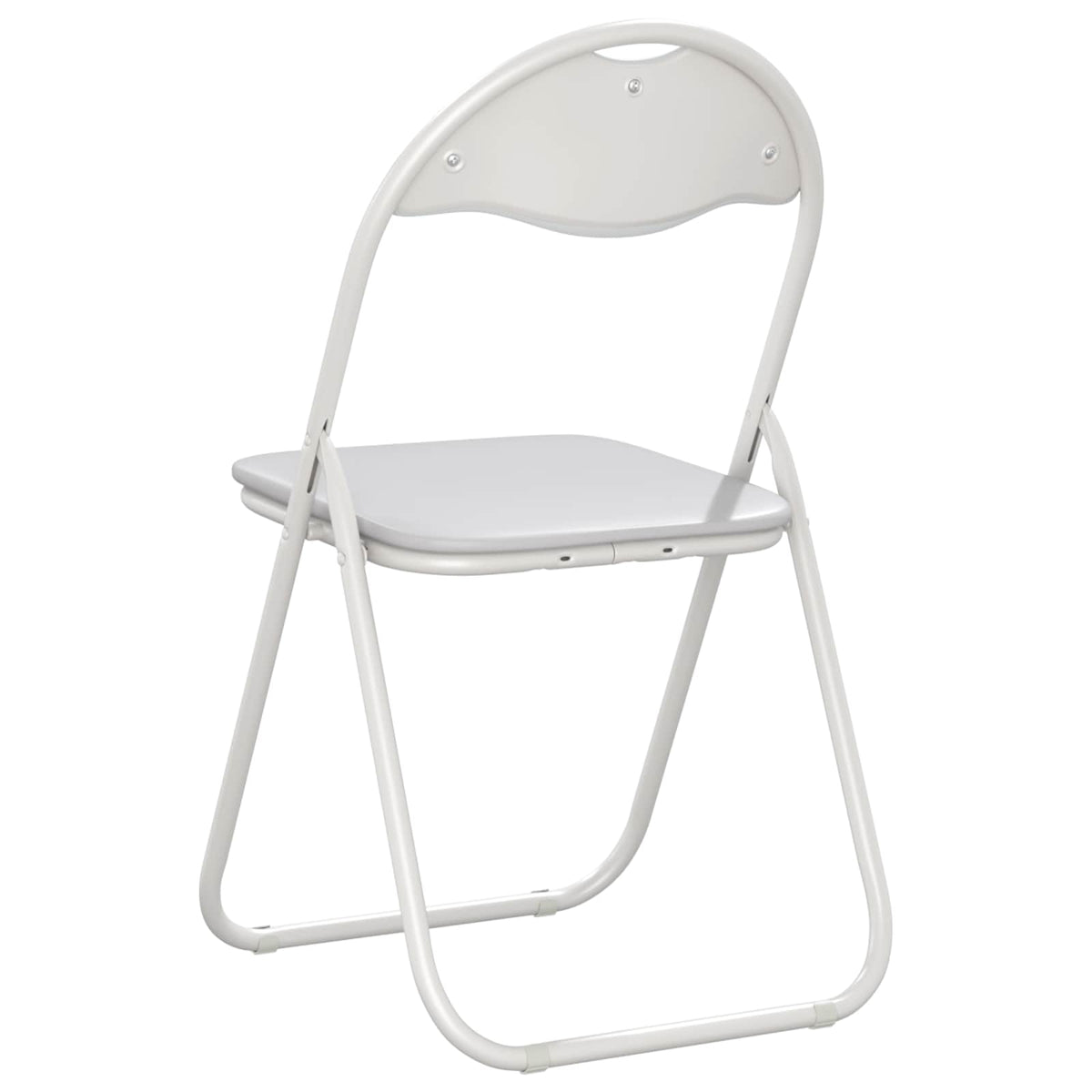 Sammenklappelig stol 8 stk. Faux læder Hvid 48 x 43,5 x 81 cm