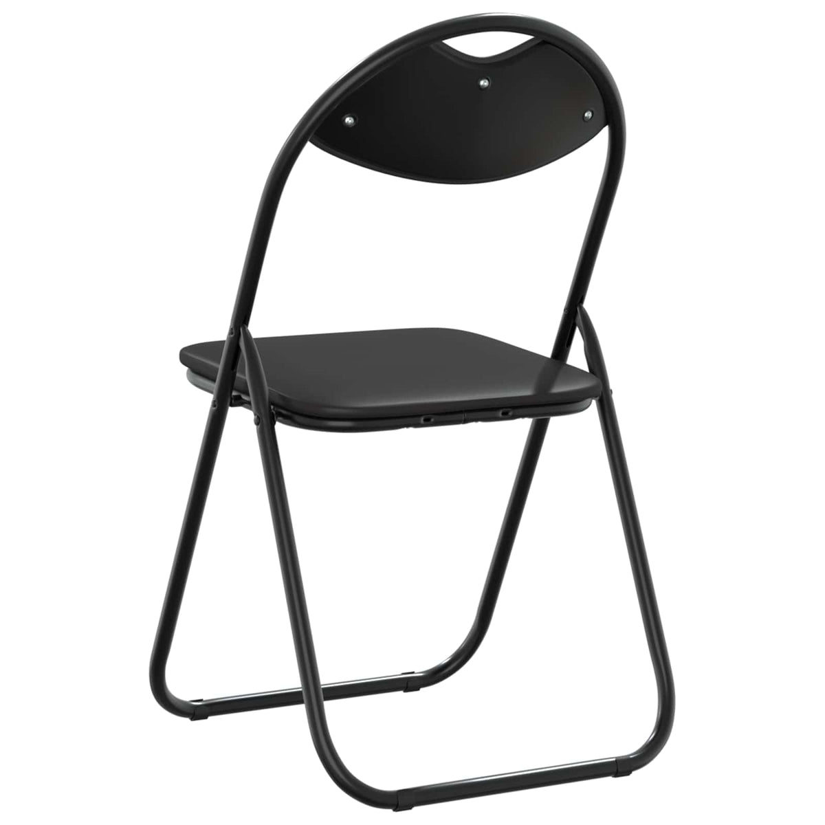 Sammenklappelig stol 2 stk. Faux læder Sort 48 x 43,5 x 81 cm
