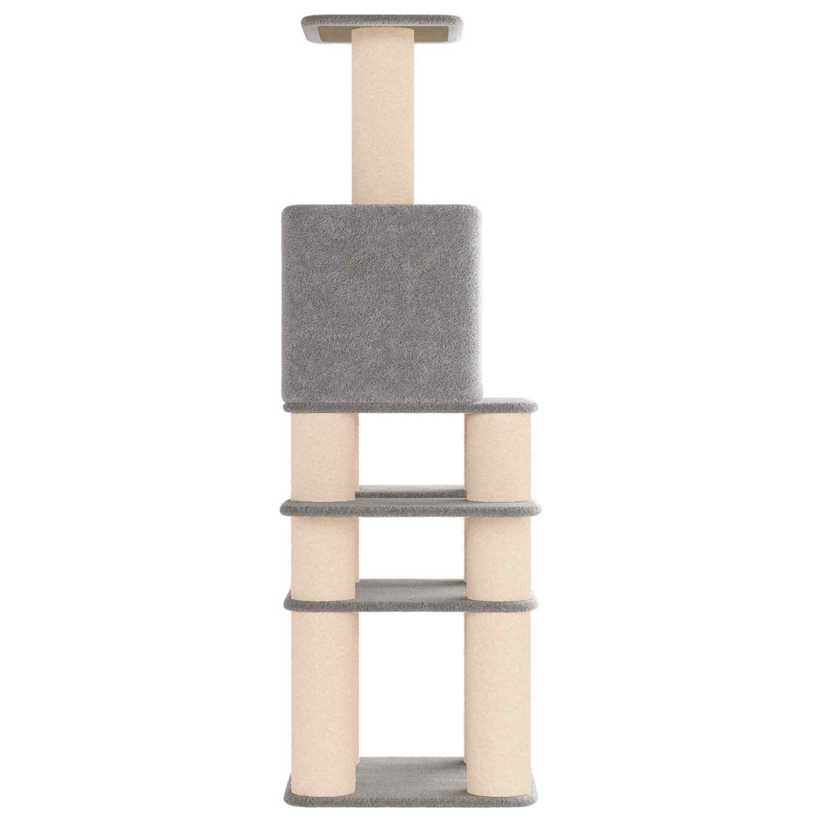 Kattetræ med sisal klatreposter Lysegrå 180 cm