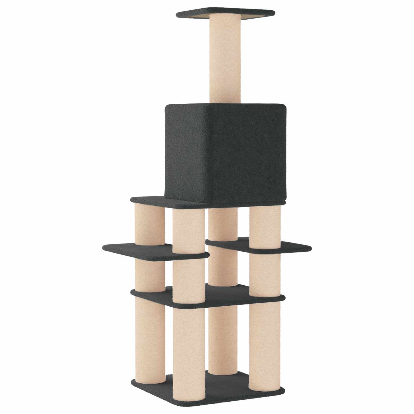 Kattetræ med sisal klatreposter Mørkegrå 180 cm