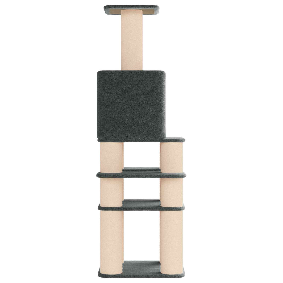 Kattetræ med sisal klatreposter Mørkegrå 180 cm