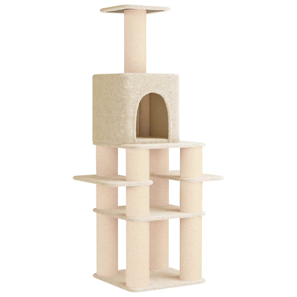 Kattetræ med sisal klatreposter Cremefarvet 180 cm
