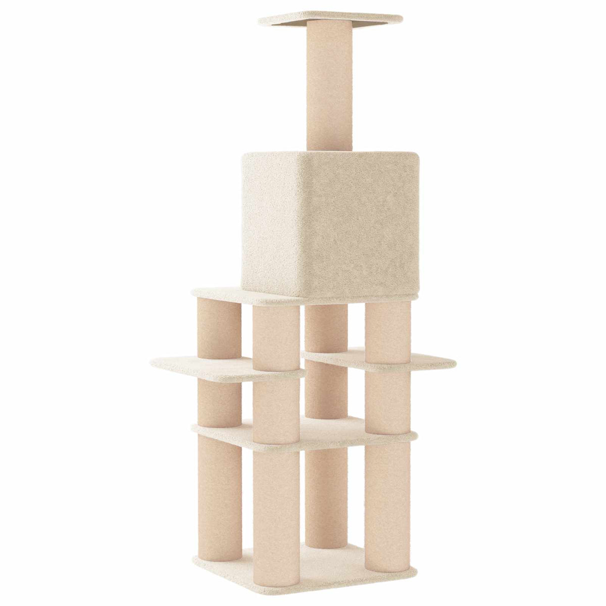 Kattetræ med sisal klatreposter Cremefarvet 180 cm