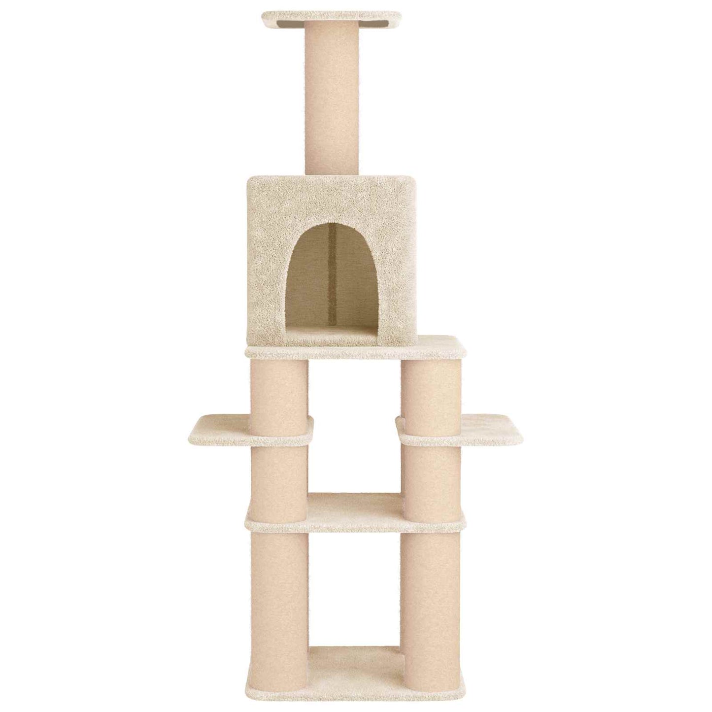 Kattetræ med sisal klatreposter Cremefarvet 180 cm