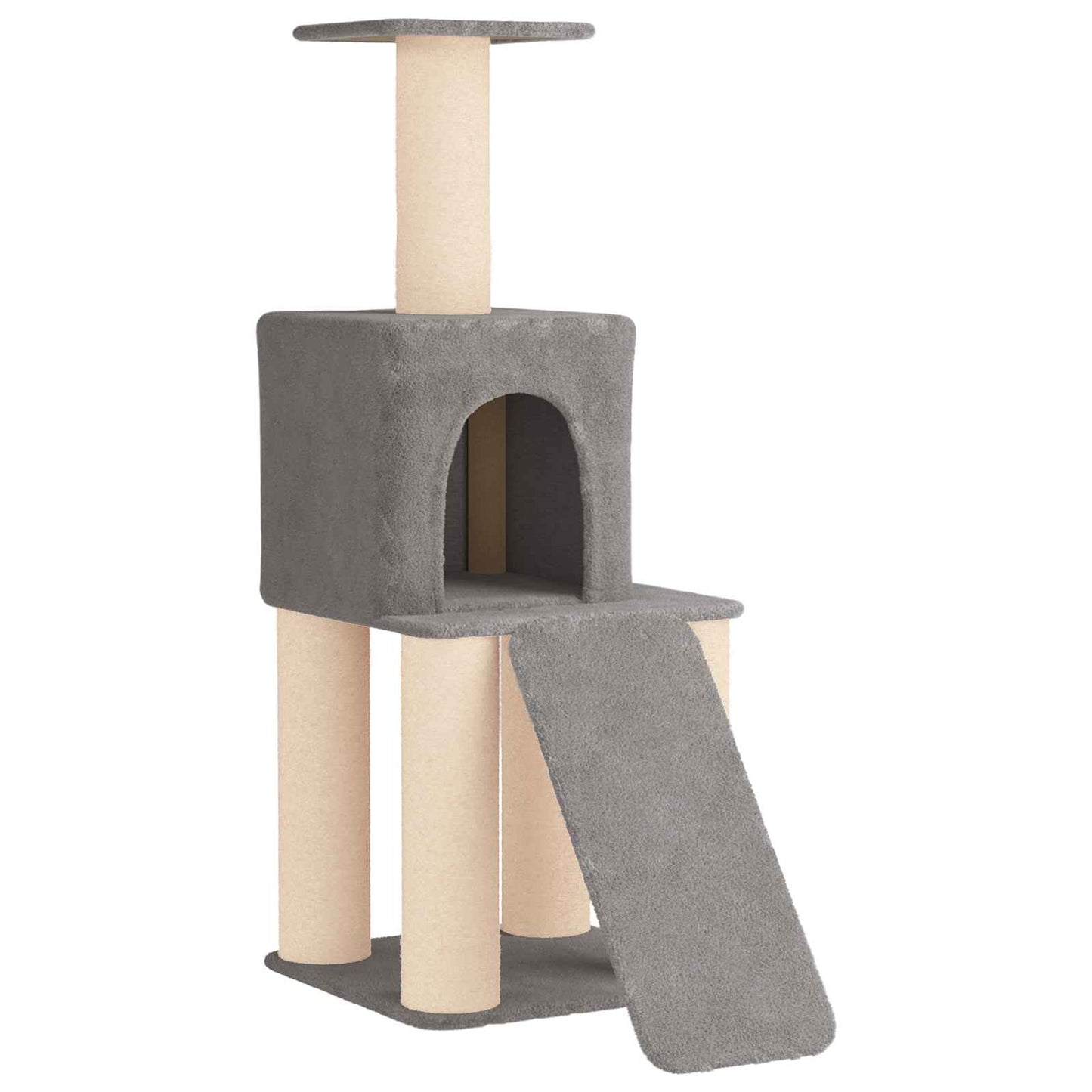 Kattetræ med sisal klatreposter Lysegrå 146 cm