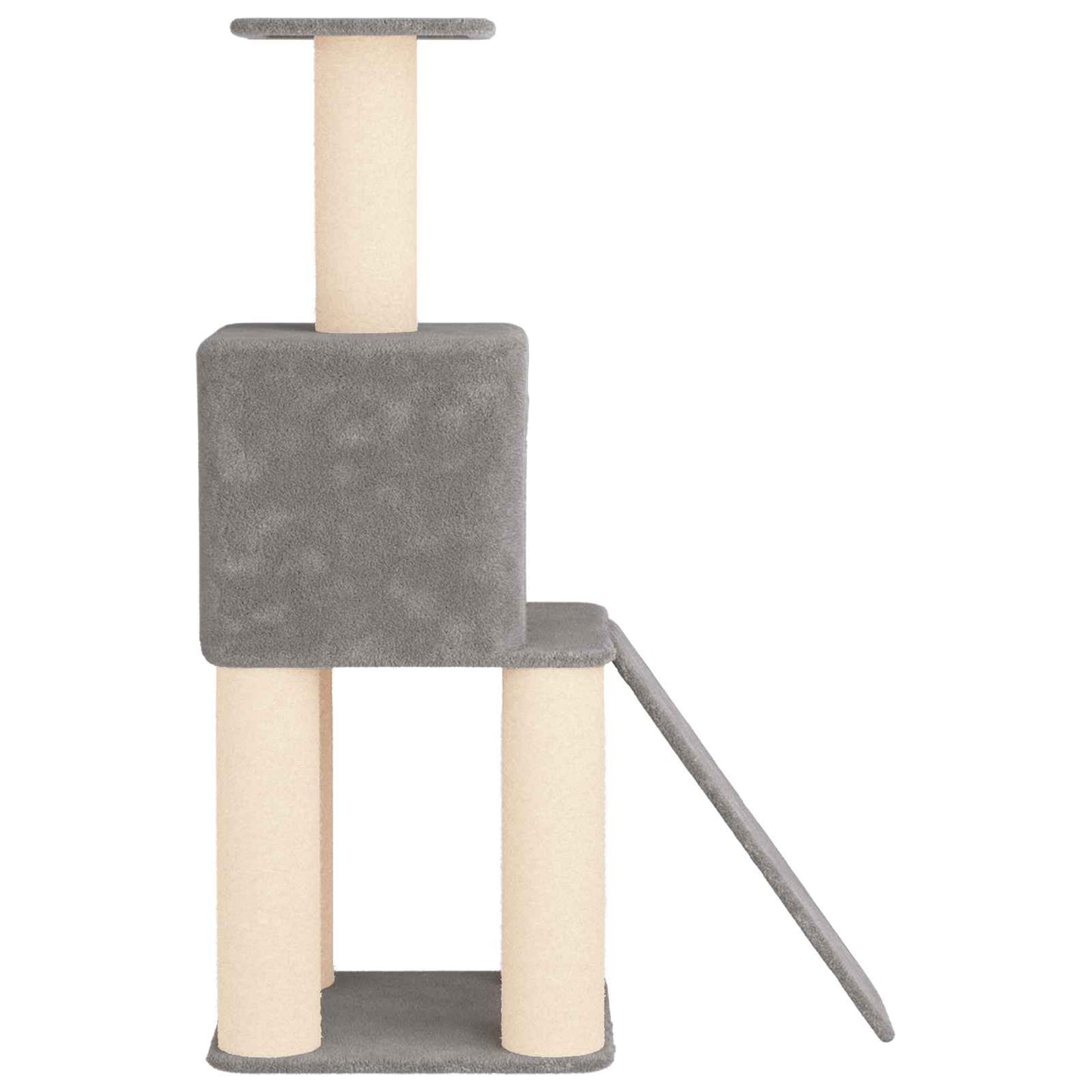 Kattetræ med sisal klatreposter Lysegrå 146 cm