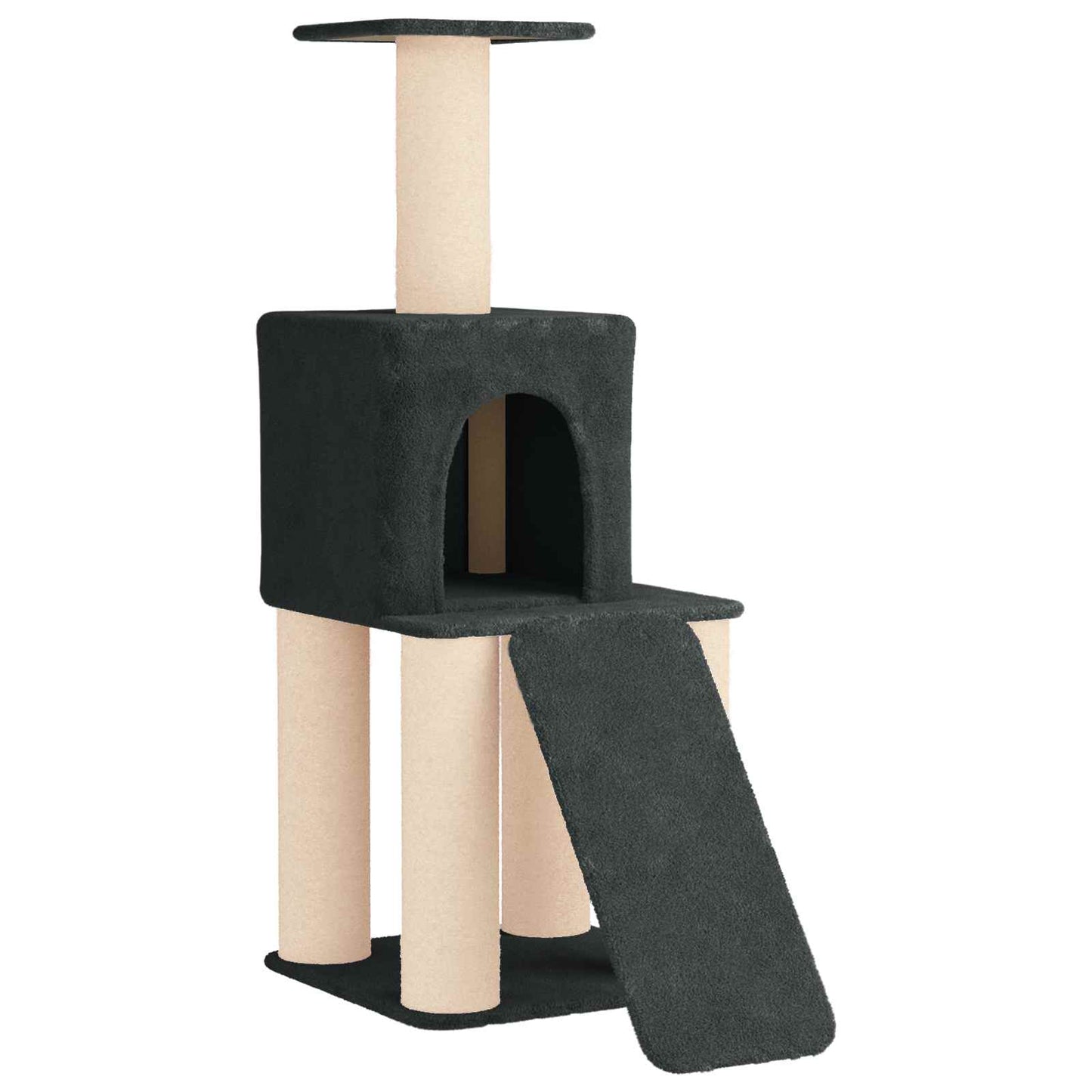 Kattetræ med sisal klatreposter Mørkegrå 146 cm