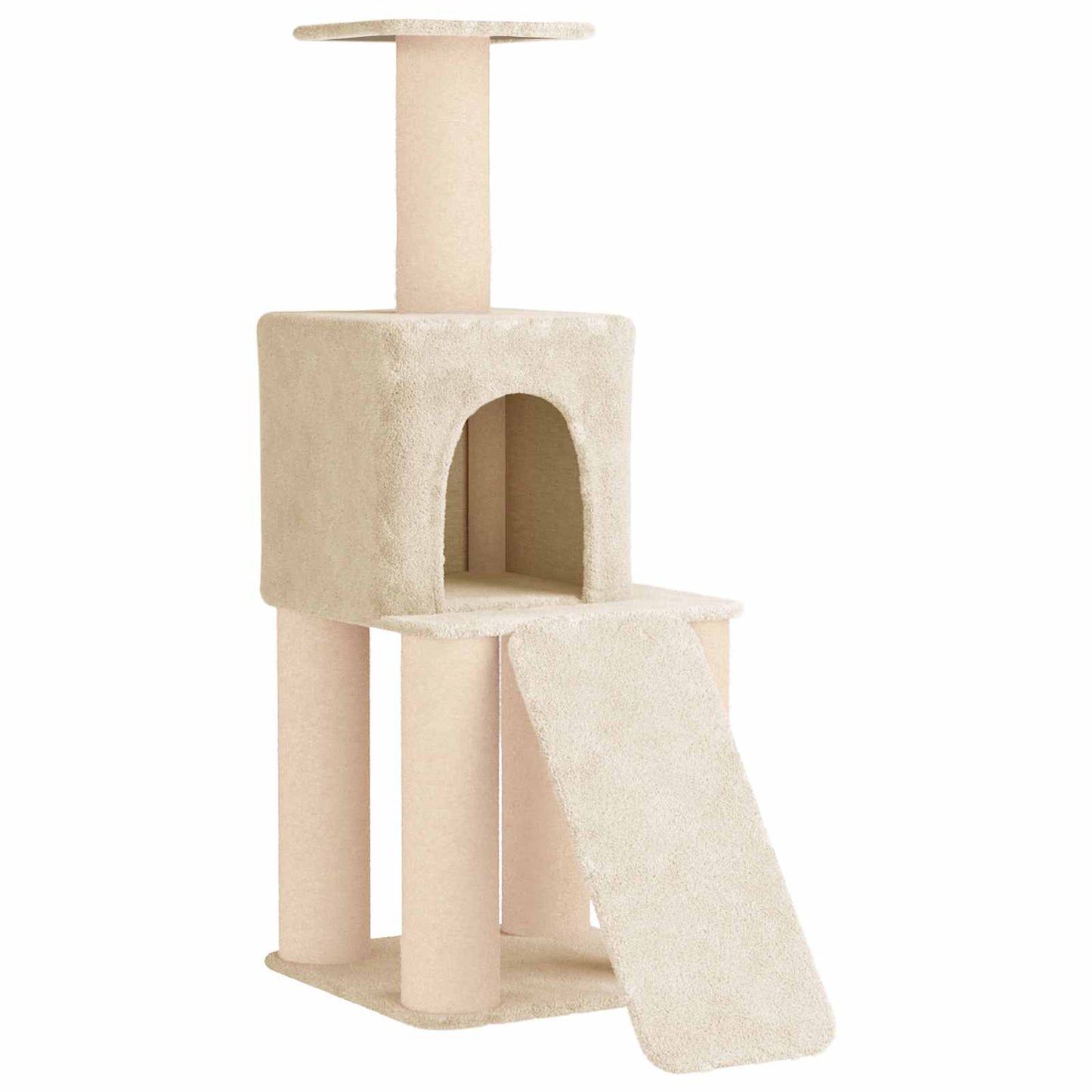 Kattetræ med sisal klatreposter Cremefarvet 146 cm