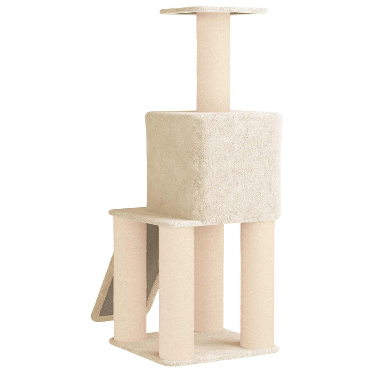 Kattetræ med sisal klatreposter Cremefarvet 146 cm