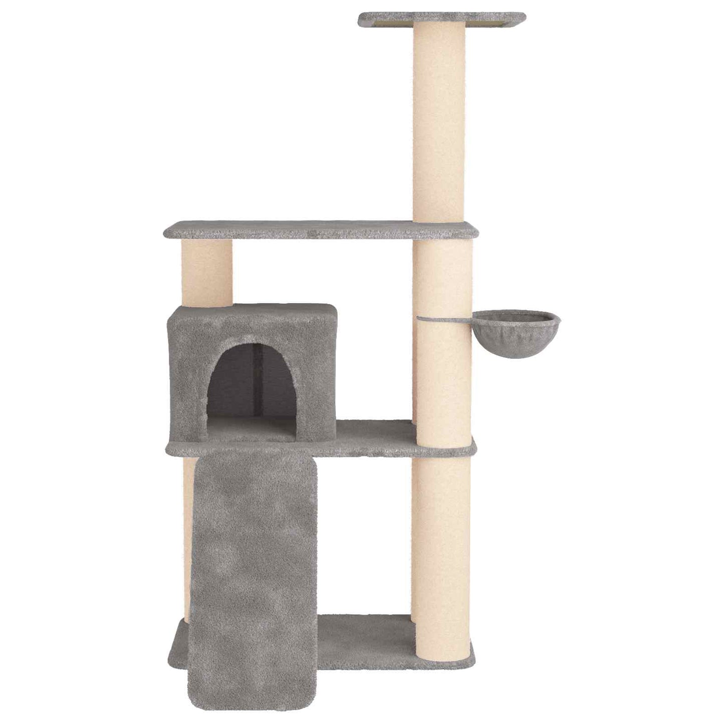 Kattetræ med sisal klatreposter Lysegrå 173 cm