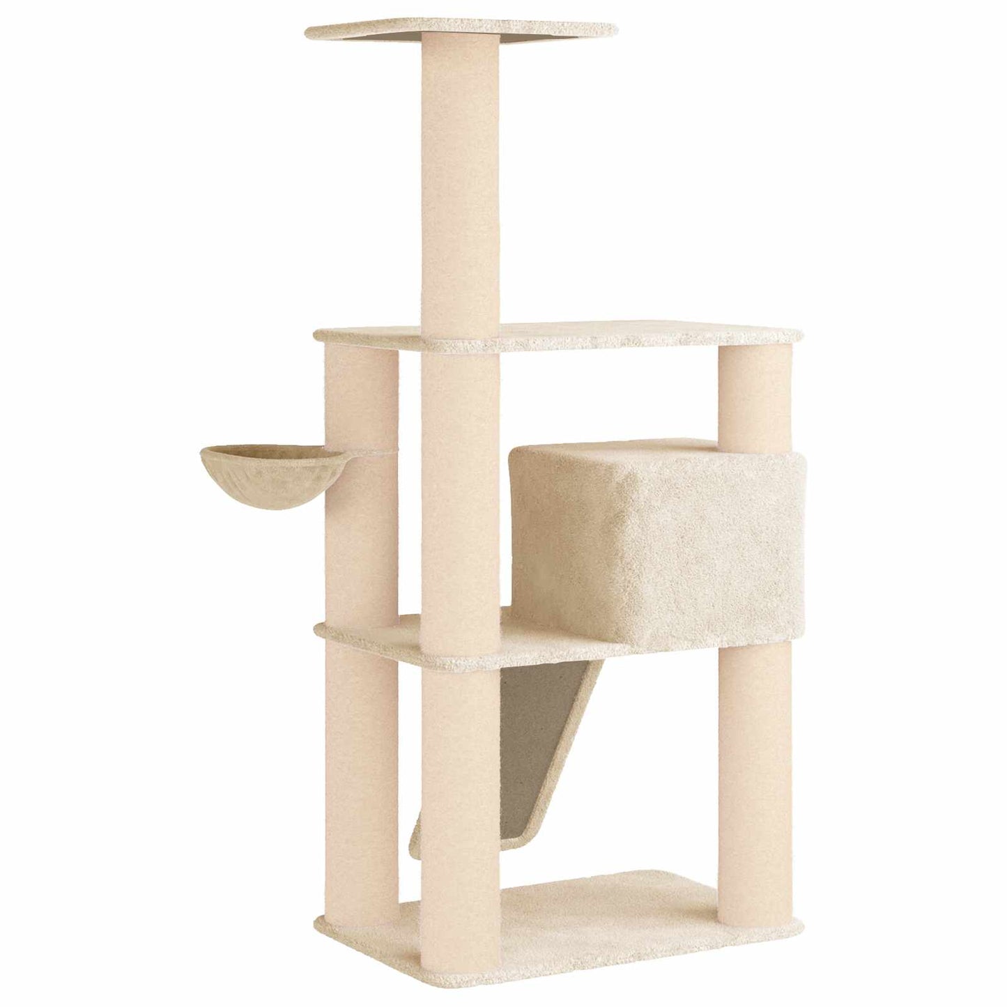 Kattetræ med sisal klatreposter Cremefarvet 173 cm