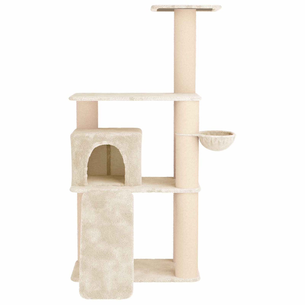 Kattetræ med sisal klatreposter Cremefarvet 173 cm