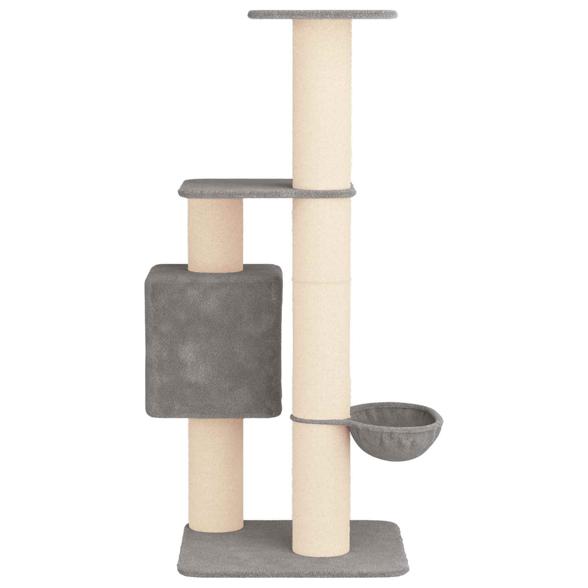 Kattetræ med sisal klatreposter Lysegrå 137 cm