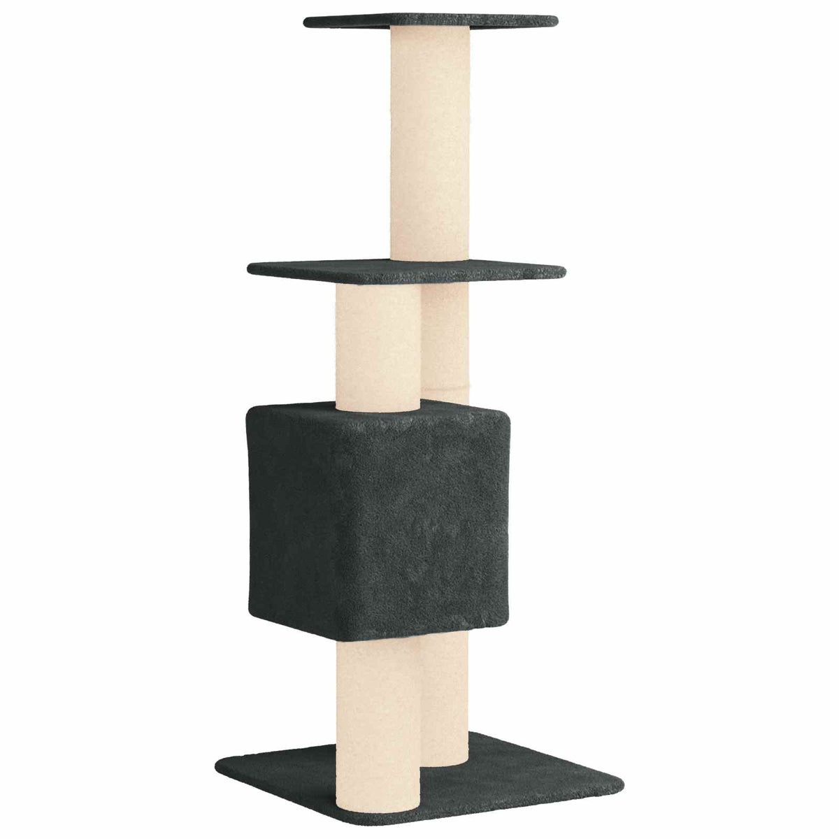 Kattetræ med sisal klatreposter Mørkegrå 137 cm