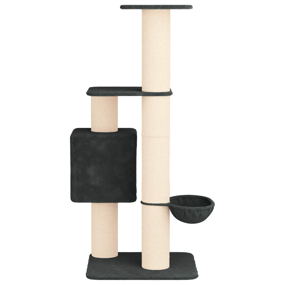 Kattetræ med sisal klatreposter Mørkegrå 137 cm