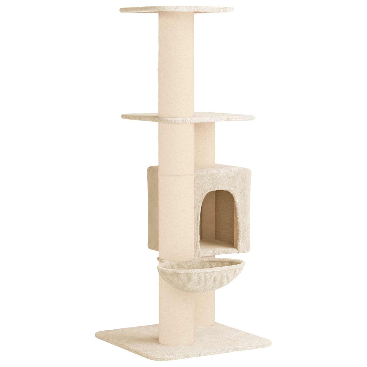 Kattetræ med sisal klatreposter Cremefarvet 137 cm