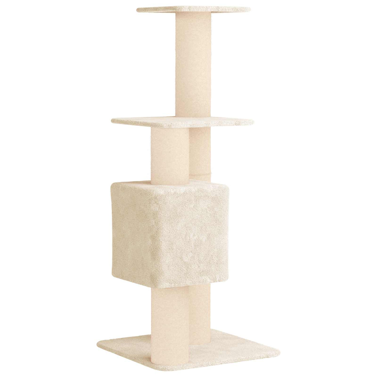 Kattetræ med sisal klatreposter Cremefarvet 137 cm
