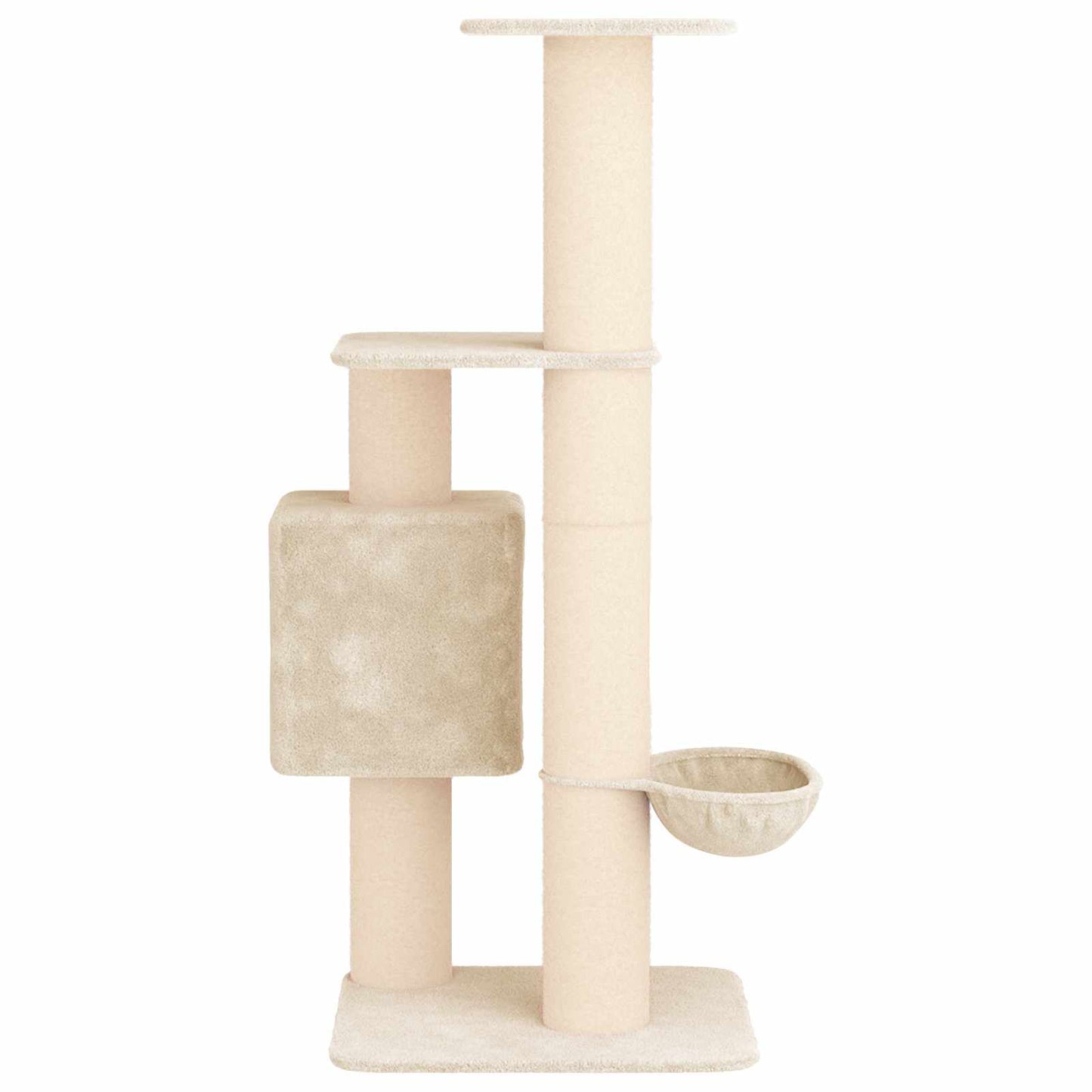 Kattetræ med sisal klatreposter Cremefarvet 137 cm