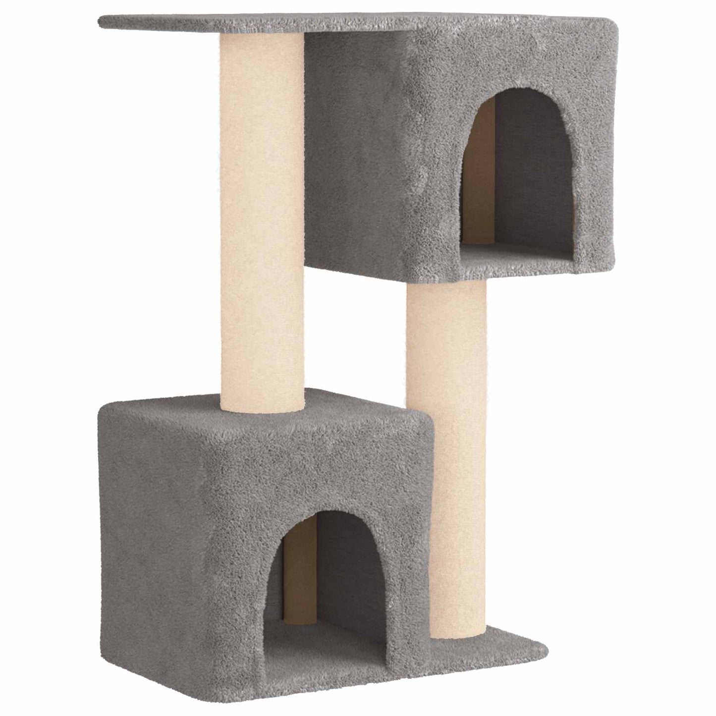 Kattetræ med sisal klatreposter Lysegrå 114 cm