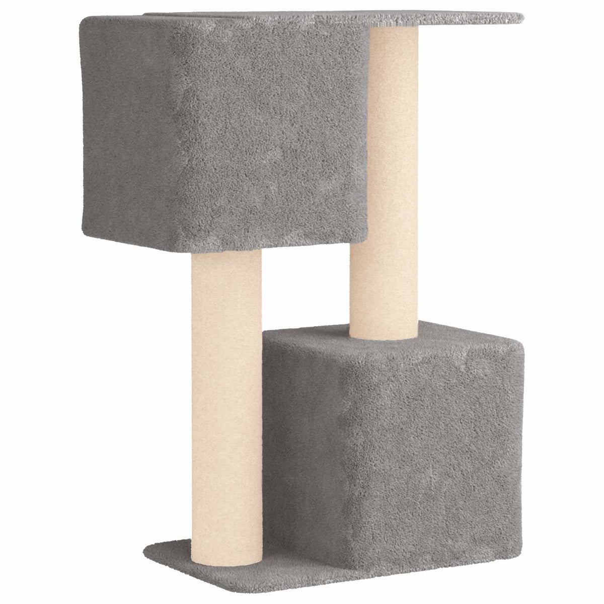 Kattetræ med sisal klatreposter Lysegrå 114 cm