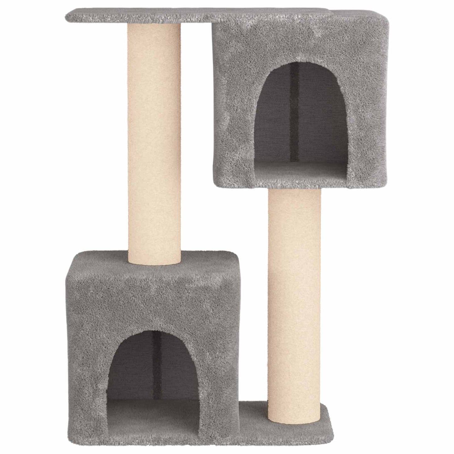 Kattetræ med sisal klatreposter Lysegrå 114 cm