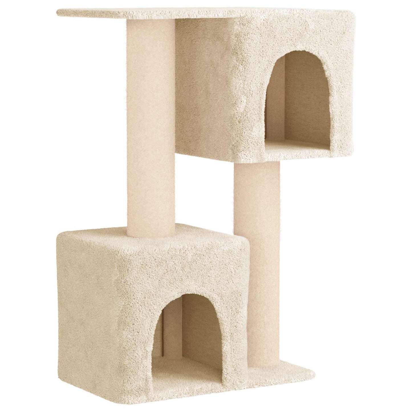 Kattetræ med sisal klatreposter Cremefarvet 114 cm