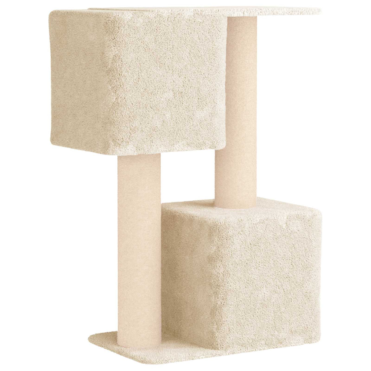 Kattetræ med sisal klatreposter Cremefarvet 114 cm