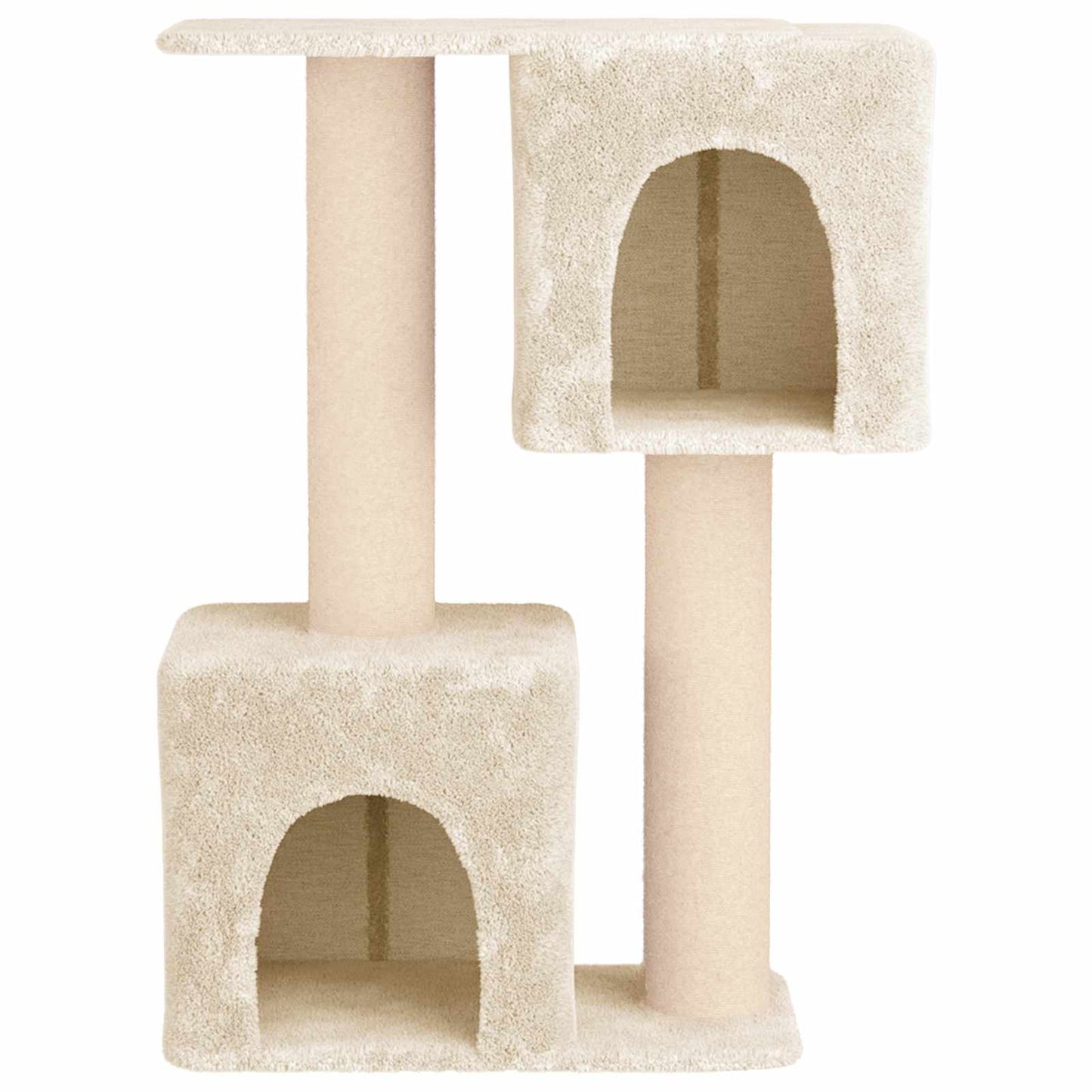 Kattetræ med sisal klatreposter Cremefarvet 114 cm