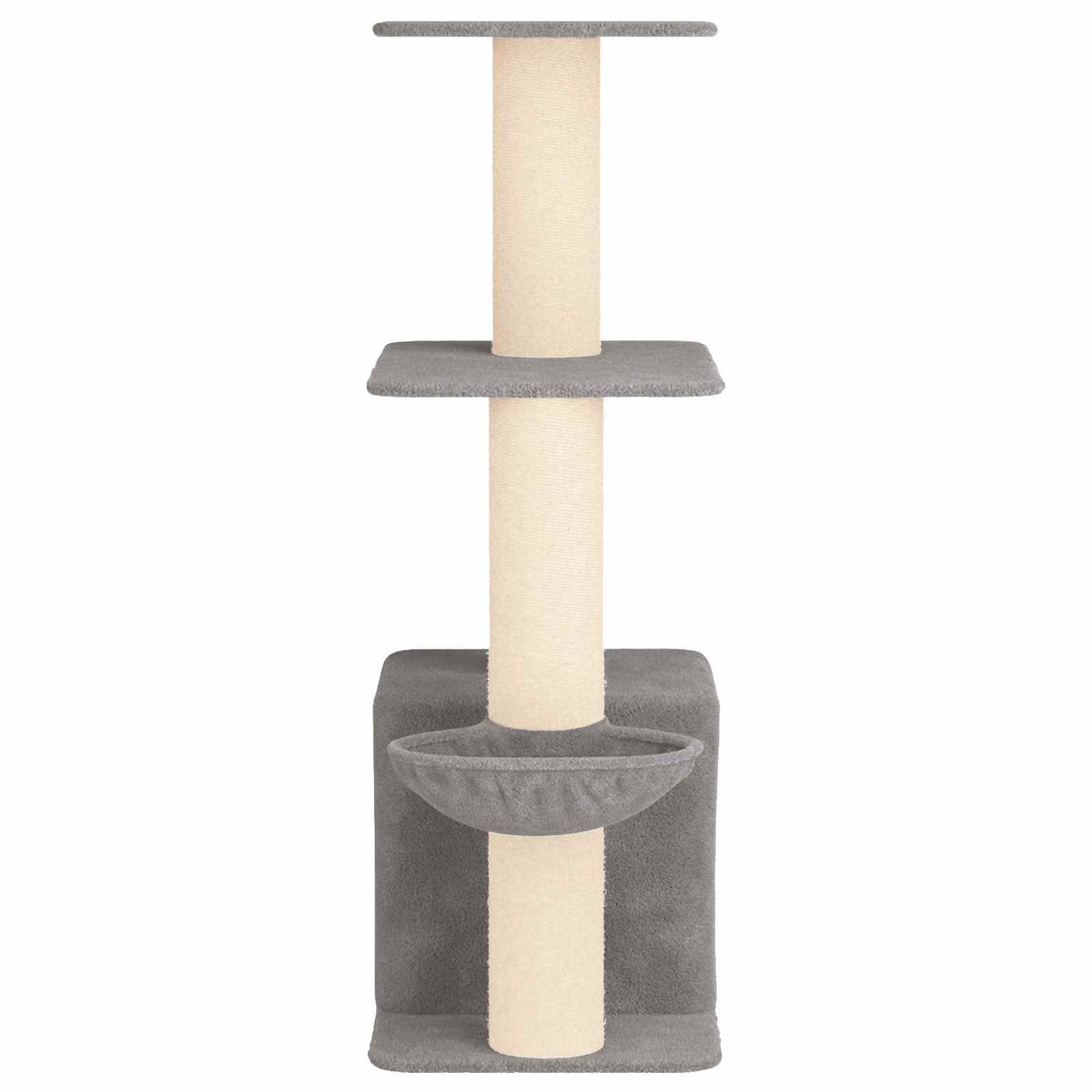 Kattetræ med sisal klatreposter Lysegrå 133 cm