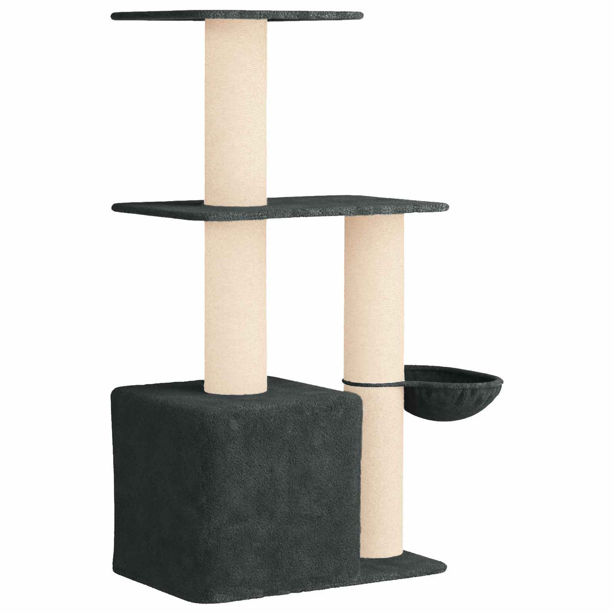 Kattetræ med sisal klatreposter Mørkegrå 133 cm