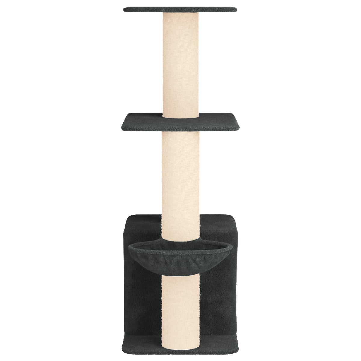 Kattetræ med sisal klatreposter Mørkegrå 133 cm