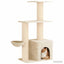 Kattetræ med sisal klatreposter Cremefarvet 133 cm