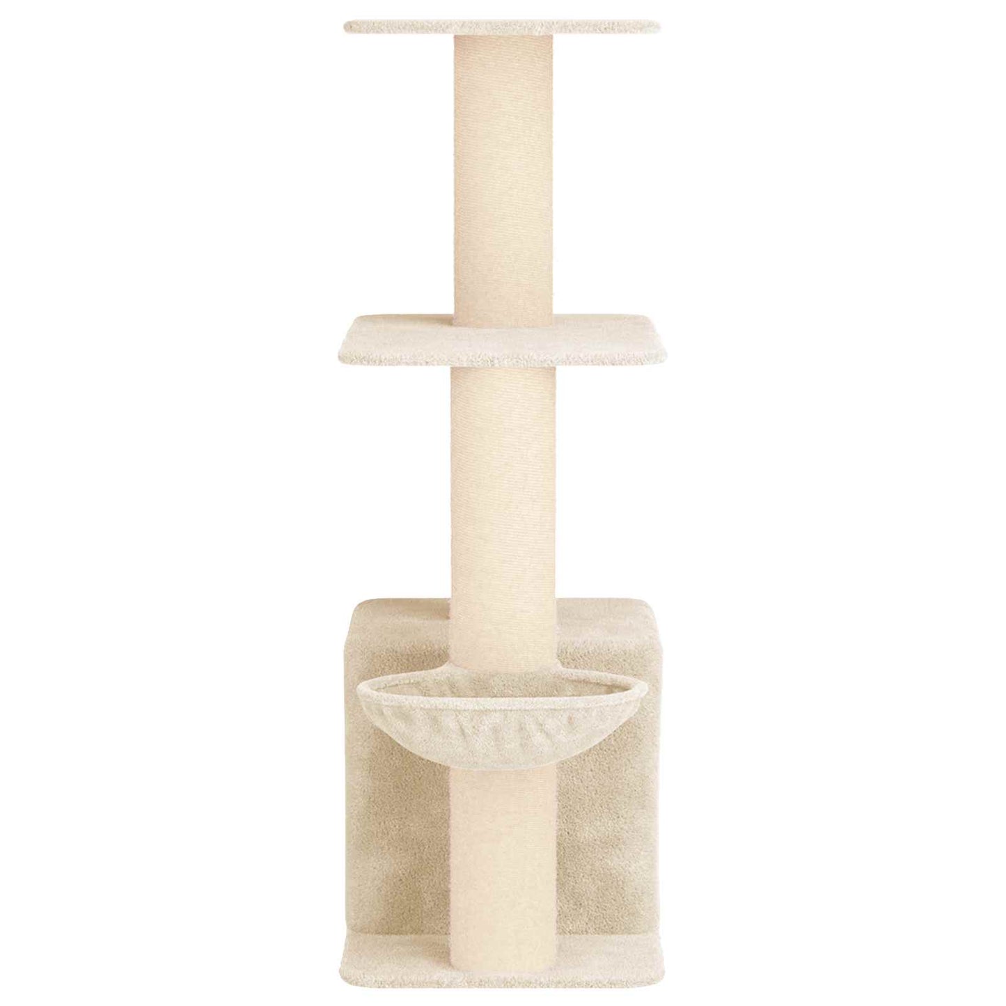 Kattetræ med sisal klatreposter Cremefarvet 133 cm