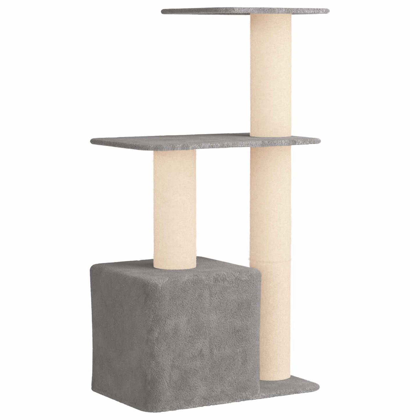 Kattetræ med sisal klatreposter Lysegrå 133 cm