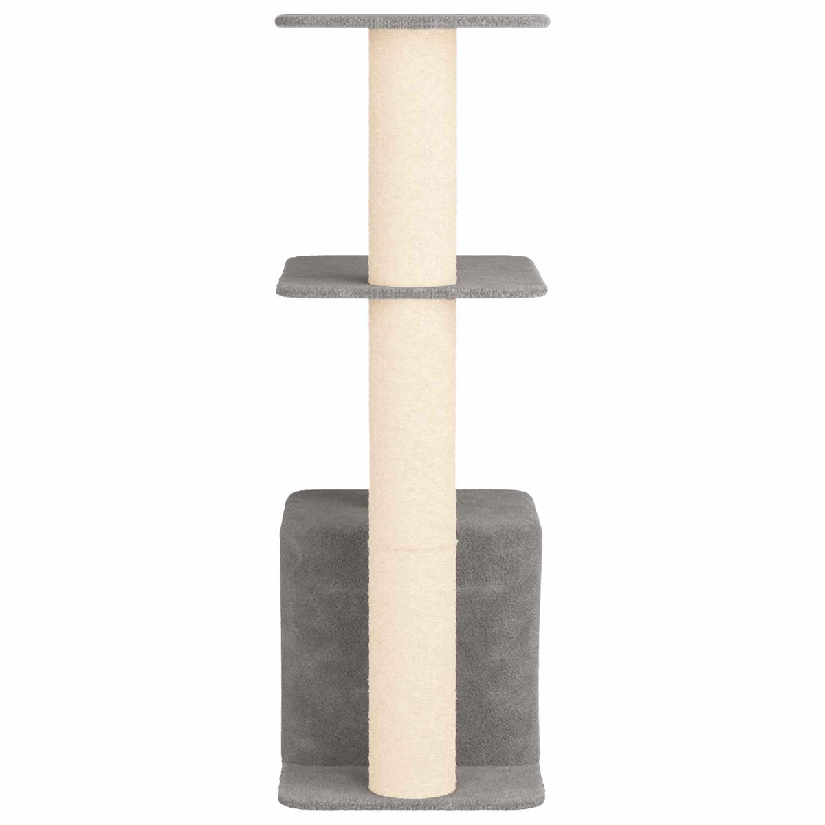 Kattetræ med sisal klatreposter Lysegrå 133 cm